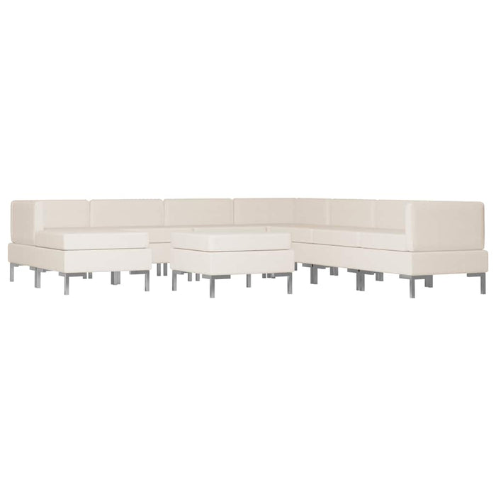 Set de canapele, 9 piese, crem, material textil WALTI