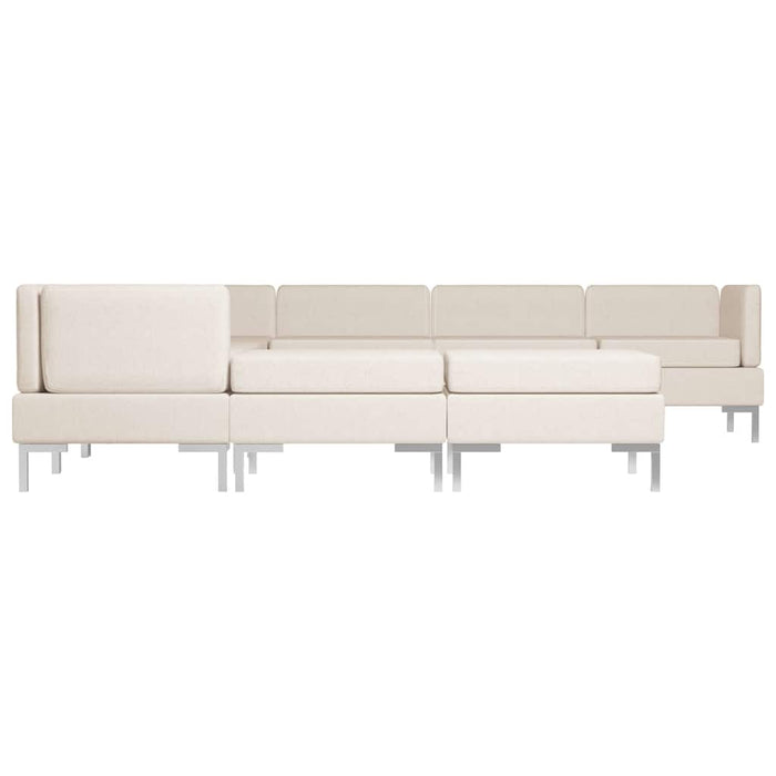 Set de canapele, 9 piese, crem, material textil WALTI