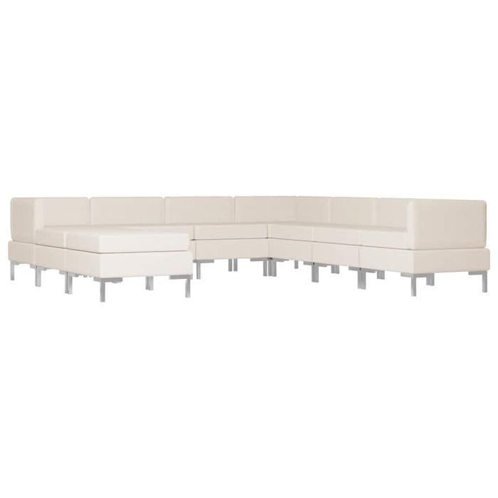 Set de canapele, 9 piese, crem, material textil WALTI