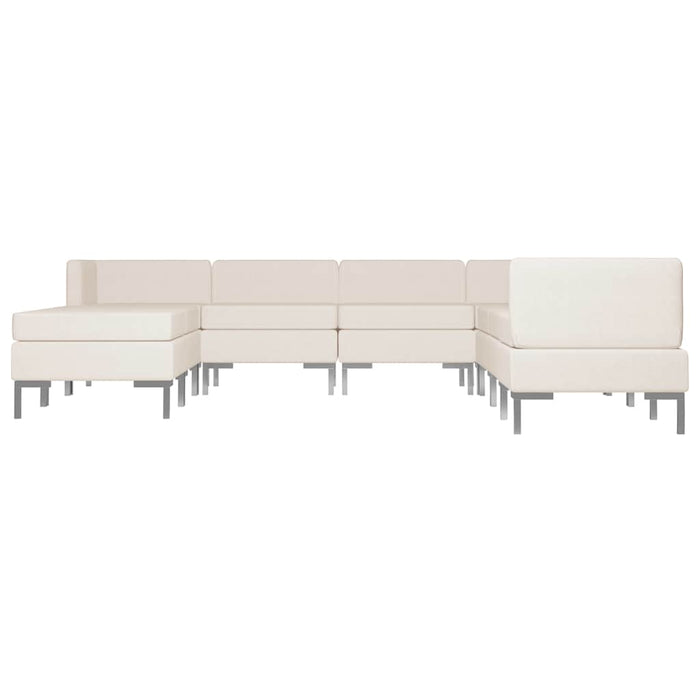 Set de canapele, 9 piese, crem, material textil WALTI