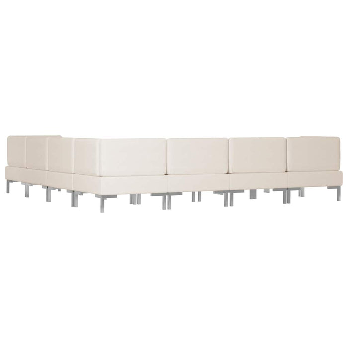 Set de canapele, 9 piese, crem, material textil WALTI