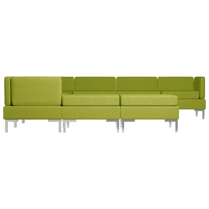 Set de canapele, 9 piese, verde, material textil WALTI