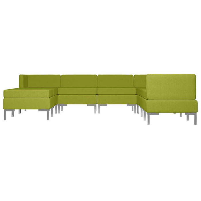 Set de canapele, 9 piese, verde, material textil WALTI