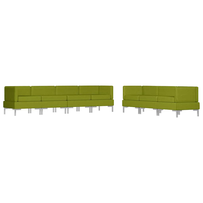 Set canapele, 7 piese, verde, textil WALTI