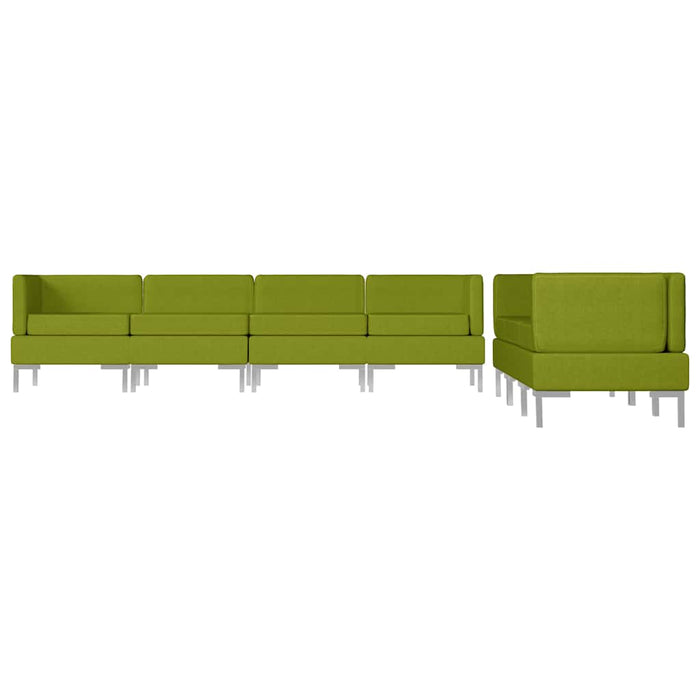Set canapele, 7 piese, verde, textil WALTI