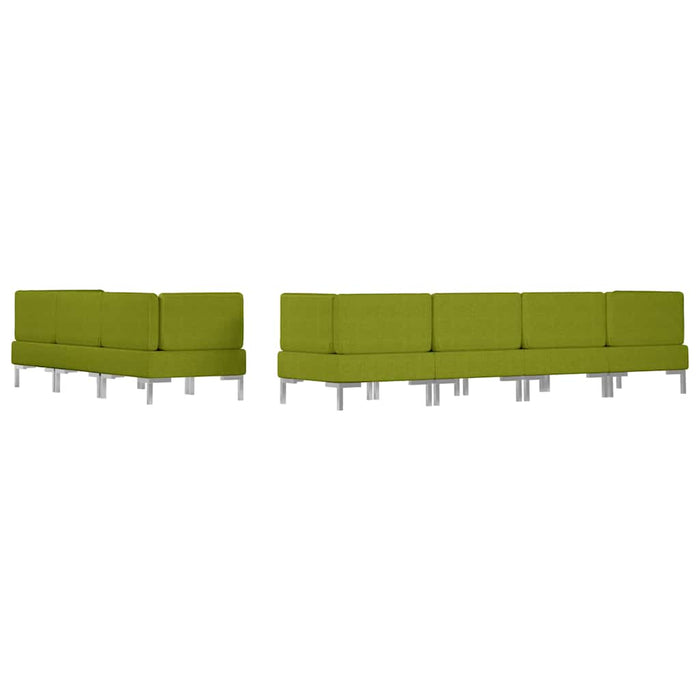 Set canapele, 7 piese, verde, textil WALTI