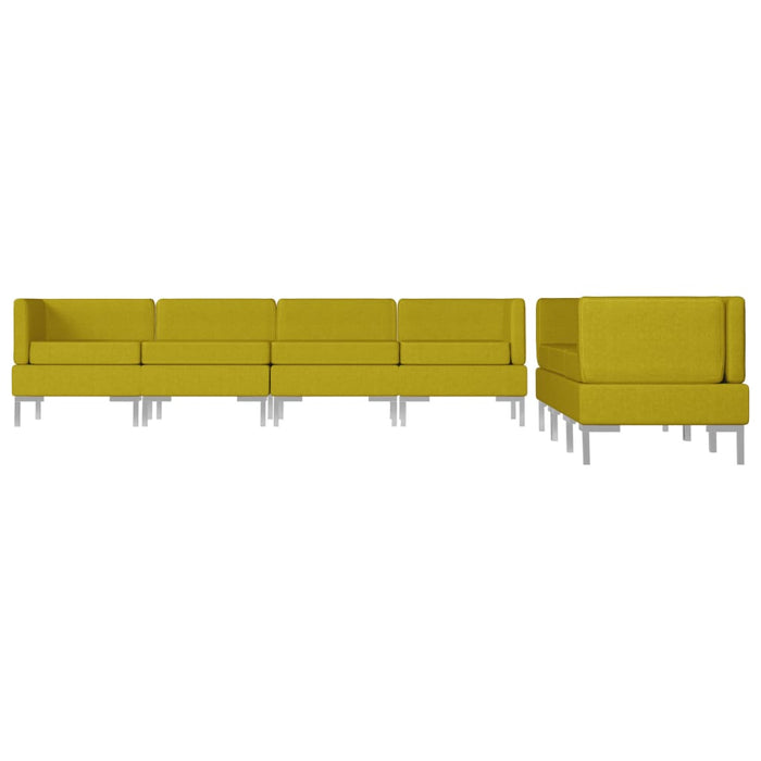 Set de canapele, 7 piese, galben, material textil WALTI