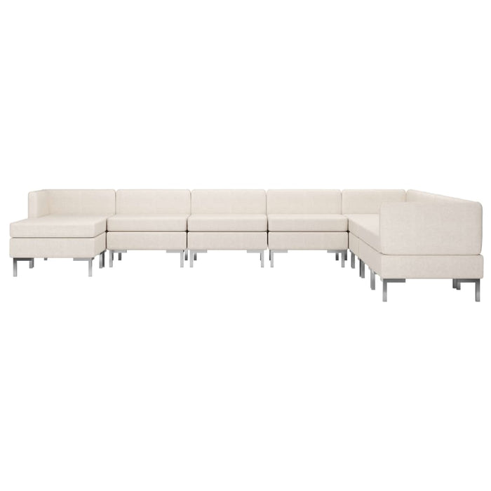 Set de canapele, 9 piese, crem, material textil WALTI