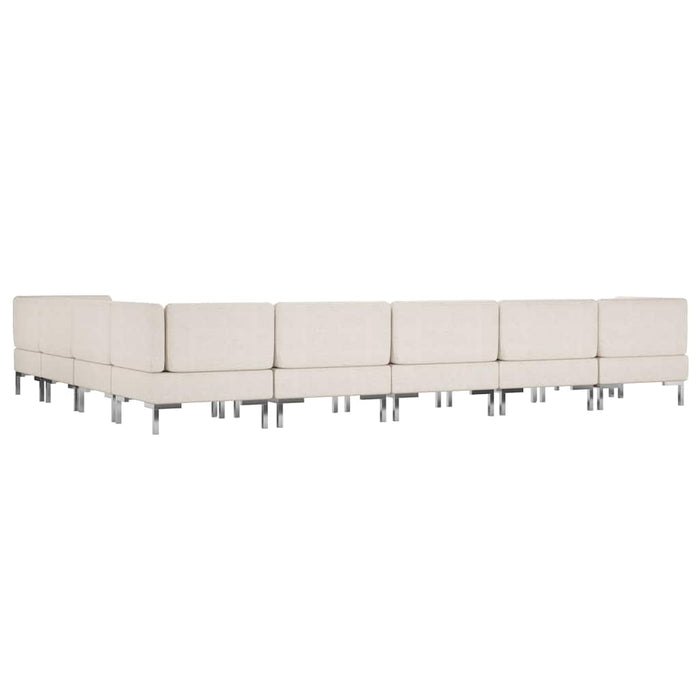 Set de canapele, 9 piese, crem, material textil WALTI