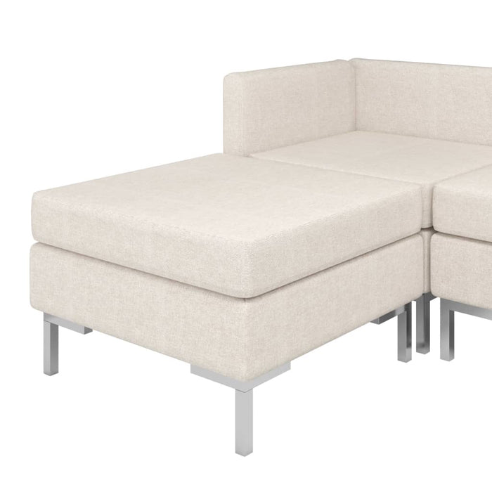 Set de canapele, 9 piese, crem, material textil WALTI
