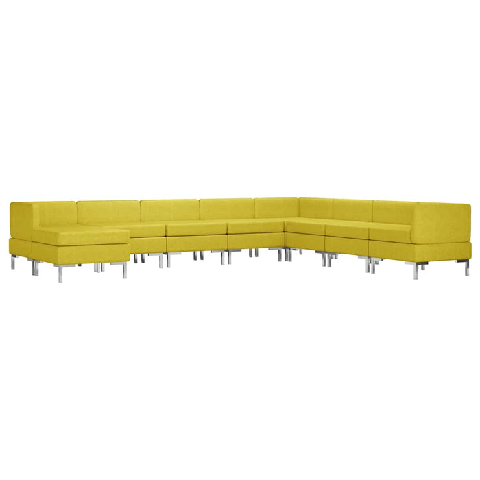 Set de canapele, 9 piese, galben, material textil WALTI