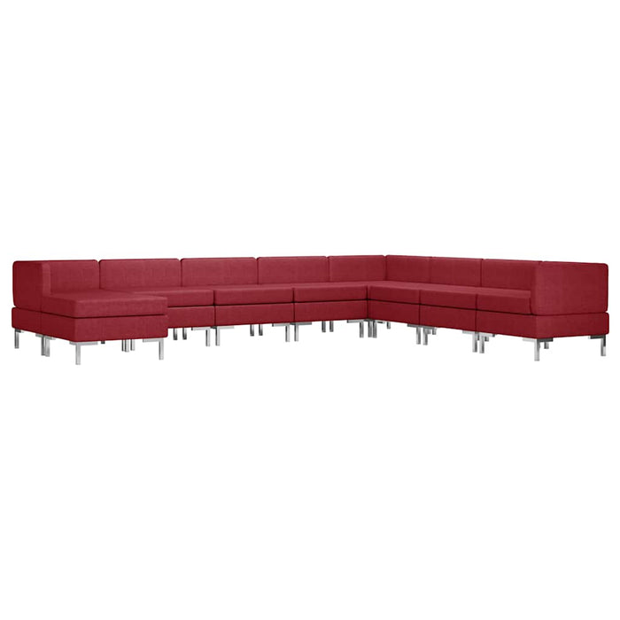 Set de canapele, 9 piese, bordo, material textil WALTI
