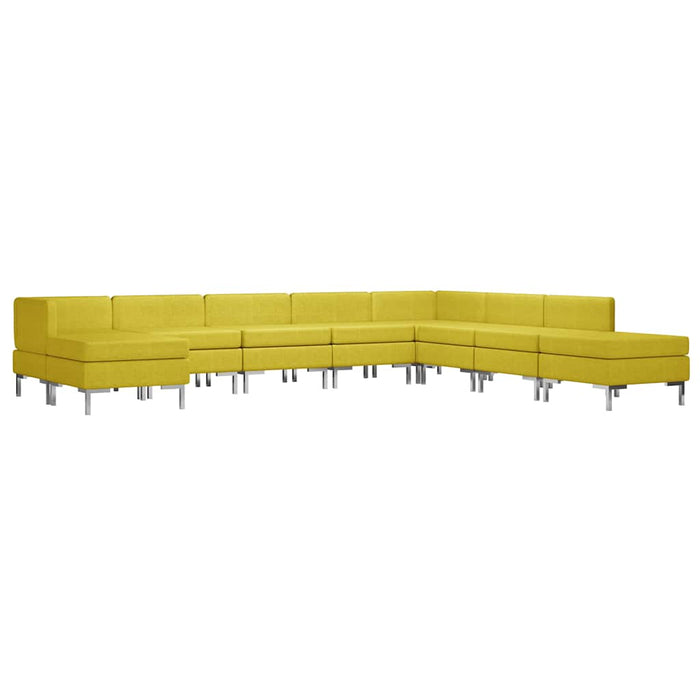 Set de canapele, 9 piese, galben, material textil WALTI