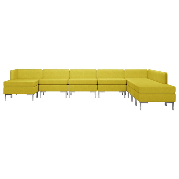 Set de canapele, 9 piese, galben, material textil WALTI