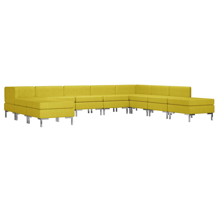 Set de canapele, 10 piese, galben, material textil WALTI