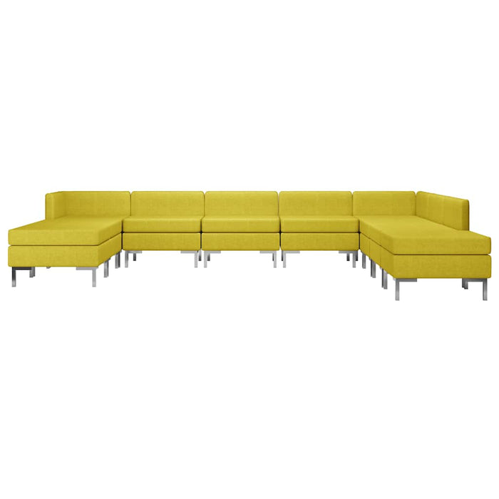 Set de canapele, 10 piese, galben, material textil WALTI