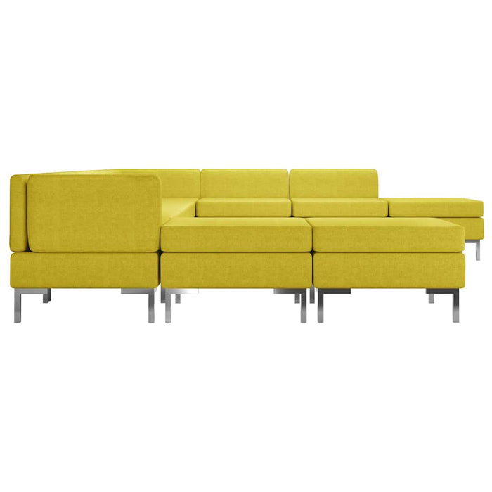 Set de canapele, 10 piese, galben, material textil WALTI