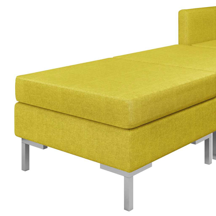Set de canapele, 10 piese, galben, material textil WALTI