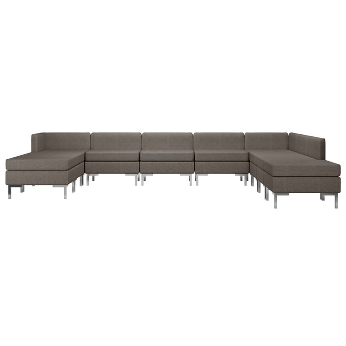 Set canapea 10 piese gri taupe, textil WALTI