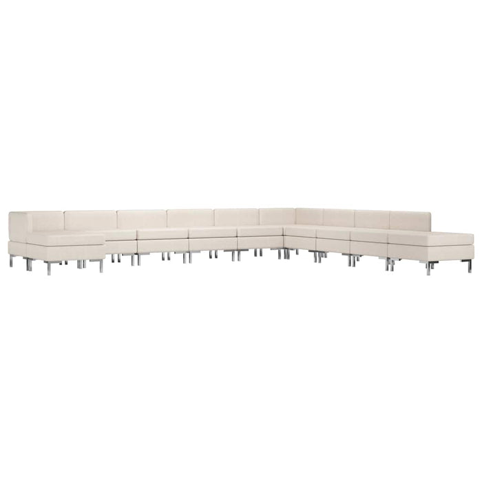 Set canapea, 11 piese, crem, textil WALTI