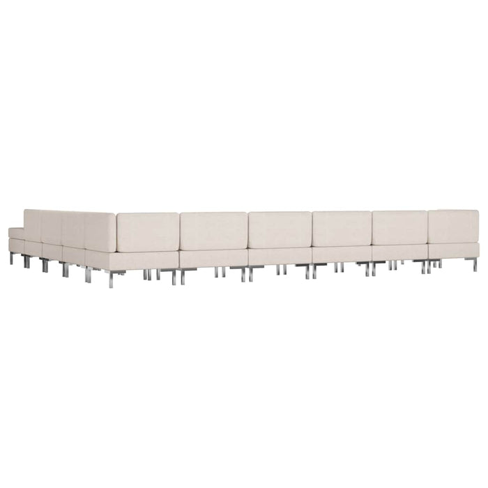 Set canapea, 11 piese, crem, textil WALTI