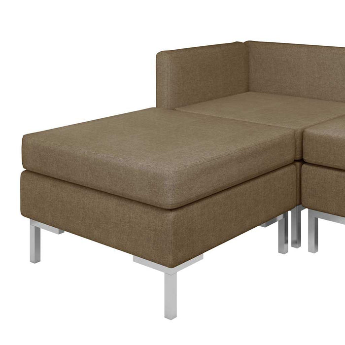 Set de canapele, 11 piese, maro, material textil WALTI