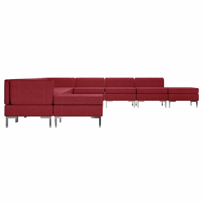 Set de canapele, 11 piese, bordo, material textil WALTI