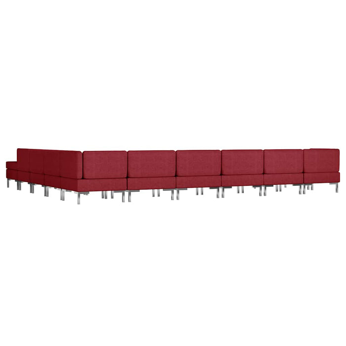 Set de canapele, 11 piese, bordo, material textil WALTI