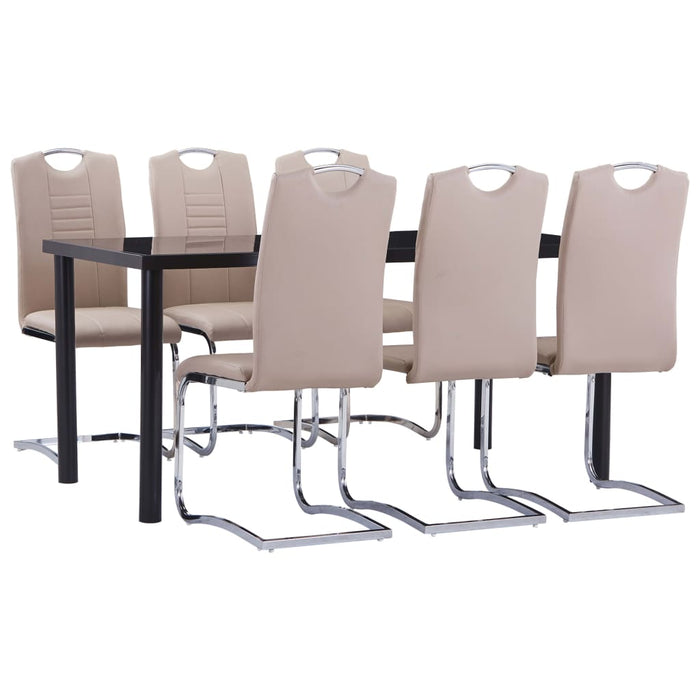 Set mobilier de bucătărie, 7 piese, cappuccino, piele ecologică - WALTI WALTI