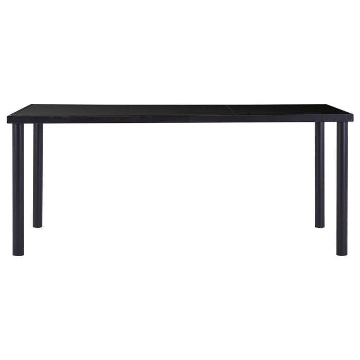 Set mobilier de bucătărie, 7 piese, negru, piele ecologică - WALTI WALTI