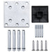 Set panouri gard, 2 pătrate + 1 oblic, maro, 446x186 cm, WPC - WALTI WALTI