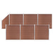 Set panouri gard, 6 pătrate + 1 oblic, maro, 1138x186 cm, WPC - WALTI WALTI