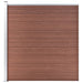 Set panouri gard, 6 pătrate + 1 oblic, maro, 1138x186 cm, WPC - WALTI WALTI