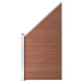 Set panouri gard, 6 pătrate + 1 oblic, maro, 1138x186 cm, WPC - WALTI WALTI
