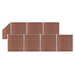 Set panouri gard, 7 pătrate + 1 oblic, maro, 1311x186 cm, WPC - WALTI WALTI