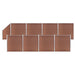 Set panouri gard, 8 pătrate + 1 oblic, maro, 1484x186 cm, WPC - WALTI WALTI