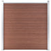 Set panouri gard, 8 pătrate + 1 oblic, maro, 1484x186 cm, WPC - WALTI WALTI