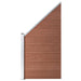 Set panouri gard, 8 pătrate + 1 oblic, maro, 1484x186 cm, WPC - WALTI WALTI
