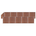 Set panouri gard, 10 pătrate + 1 oblic, maro, 1830x186 cm, WPC - WALTI WALTI