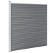 Set panouri gard, 2 pătrate + 1 oblic, gri, 446 x 186 cm, WPC - WALTI WALTI