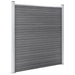 Set panouri gard, 2 pătrate + 1 oblic, gri, 446 x 186 cm, WPC - WALTI WALTI