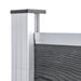 Set panouri gard, 2 pătrate + 1 oblic, gri, 446 x 186 cm, WPC - WALTI WALTI