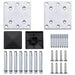 Set panouri gard, 3 pătrate + 1 oblic, gri, 619x186 cm, WPC - WALTI WALTI