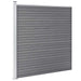 Set panouri gard, 3 pătrate + 1 oblic, gri, 619x186 cm, WPC - WALTI WALTI