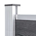Set panouri gard, 3 pătrate + 1 oblic, gri, 619x186 cm, WPC - WALTI WALTI
