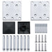 Set panouri gard, 5 pătrate + 1 oblic, gri, 965 x 186 cm, WPC - WALTI WALTI