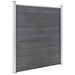 Set panouri gard, 5 pătrate + 1 oblic, gri, 965 x 186 cm, WPC - WALTI WALTI