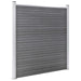 Set panouri gard, 5 pătrate + 1 oblic, gri, 965 x 186 cm, WPC - WALTI WALTI