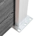 Set panouri gard, 5 pătrate + 1 oblic, gri, 965 x 186 cm, WPC - WALTI WALTI