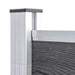 Set panouri gard, 5 pătrate + 1 oblic, gri, 965 x 186 cm, WPC - WALTI WALTI